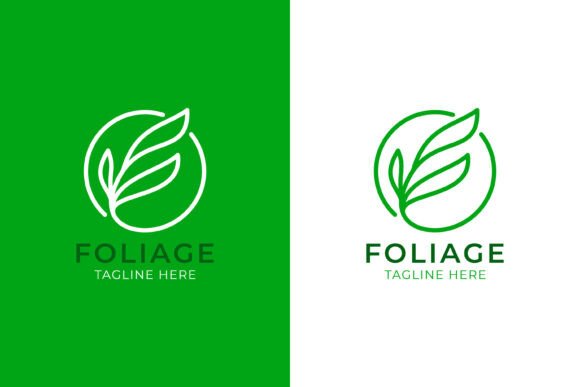 Abstract Linear Leaf Letter F Logo for Small Business Branding