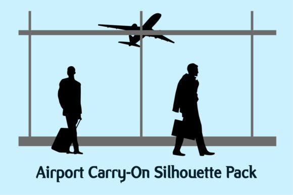 Airport Carry-on Silhouette Pack – A Versatile Graphic Asset