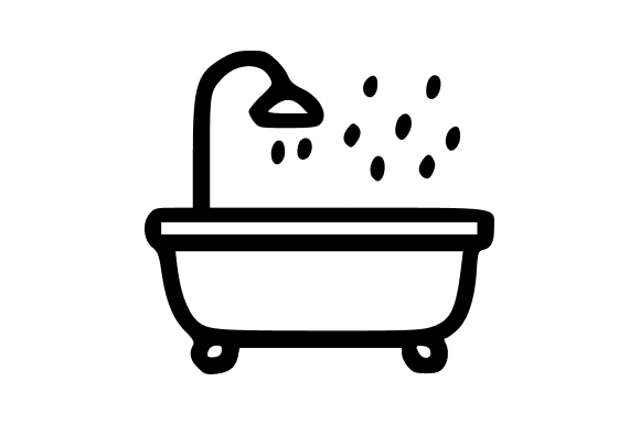 Bathtub Shower Outline Vector: A Versatile Graphic for Branding