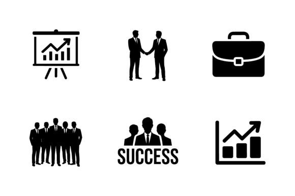 Business Strategy Growth Icon Set for Local Branding