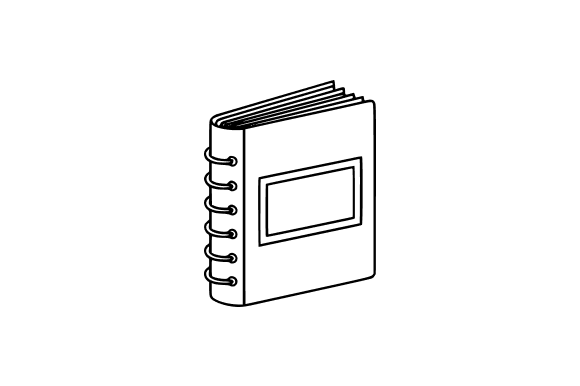 Closed Notebook Clip Art for Crafting and Design