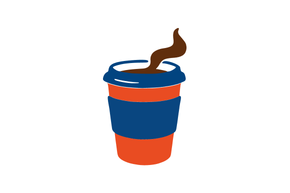 Cup Coffee Cartoon Flat Style Graphics