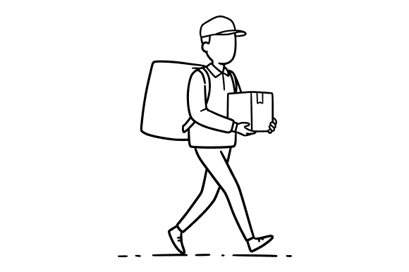 Delivery Man Clip Art for Handmade Creations