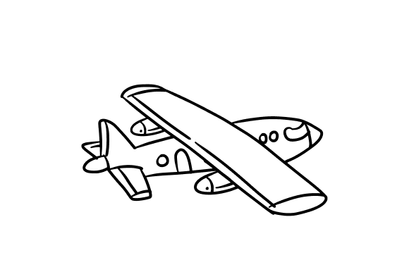Flying Airplane or Aircraft Graphic for Web and Editorial Use
