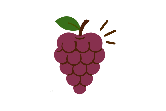 Grapes Berry Cartoon Illustration for Graphics and Design
