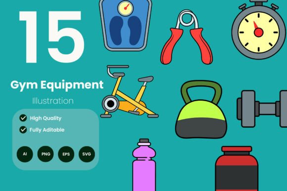 Gym Equipment Illustration Pack Review