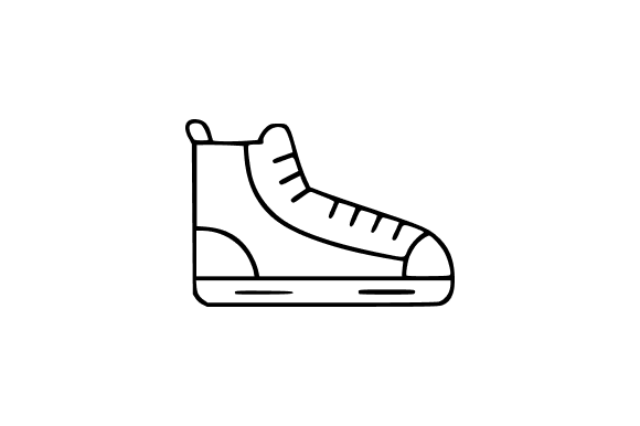 Ice Skate Line Art Clip Art for Crafting and Design
