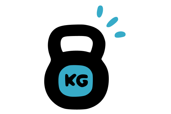 Kettlebell Weight Training Clip Art for Graphic Design
