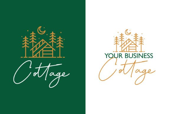 Nature Wood Cottage Logo Outdoor Camp Graphics