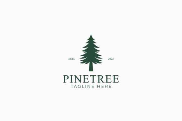 Pine Tree Logo Minimalist Eco Friendly Graphics