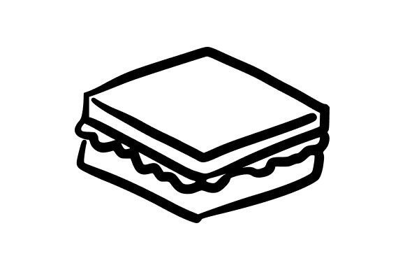 Sandwich Outline: A Versatile Graphic Design Asset for Branding and Marketing