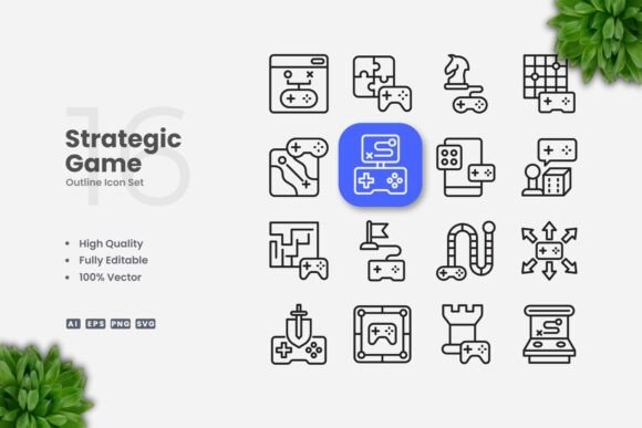 Strategic Game Outline Icons Review