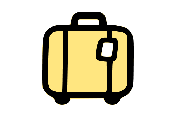 Travel Suitcase Illustration for Crafting and Design