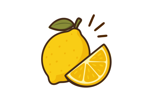 Yellow Lemon Citrus Fruit Illustration for Branding and Packaging